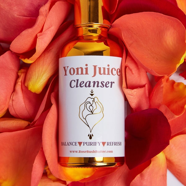 Yoni Juice Cleanser; Organic Yoni Oil, Vaginal Wash, pH Balance, Purify, Refresh