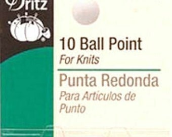 Dritz Ball Point Hand Sewing Needles Size 5/10~ 10 Needles In Pack Part D48a