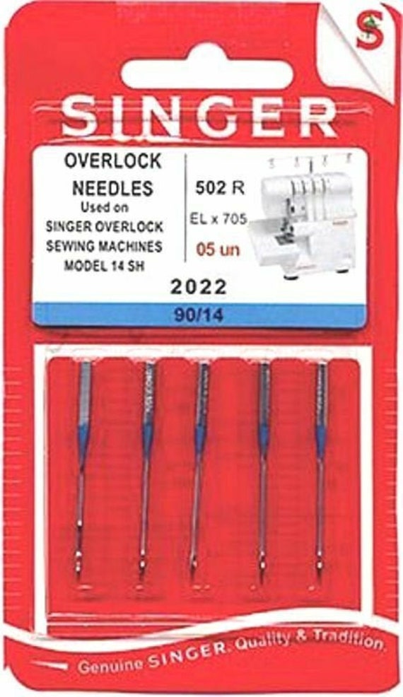 Singer 2 Pack Overlock Singer Needles 2022 ELx705 for Singer 14SH Sewing Machine