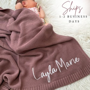 Baby Blanket Gift, Newborn Gift, Embroidered Baby Blanket, Baby Gift, Baby Shower Gift, Personalized Gift FAST SHIPPING!
