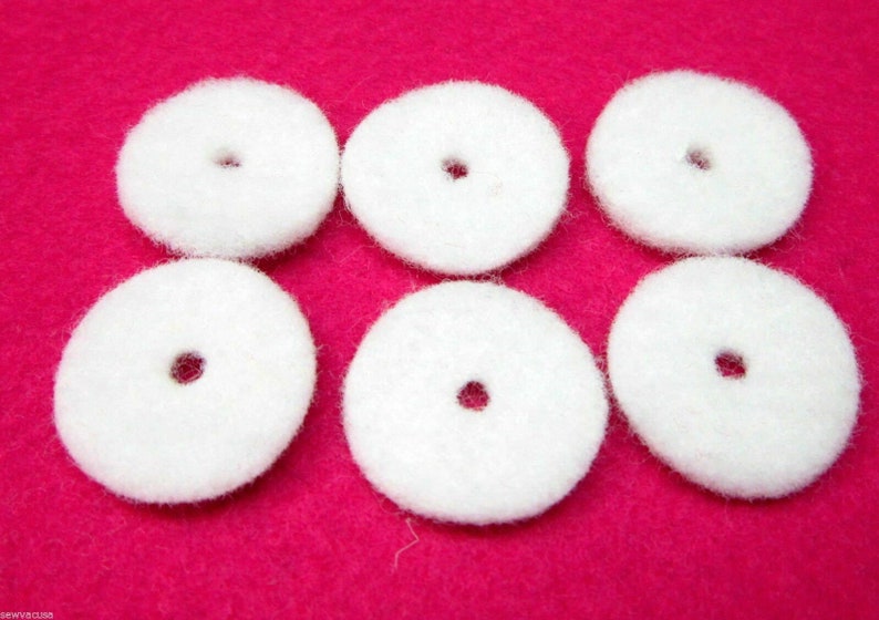 Spool Pin Felt Pads 6 Count Craft Sewing Machine Whitefast Etsy
