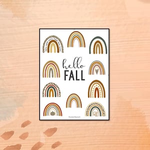 Arc-en-ciel d'automne - Autocollants