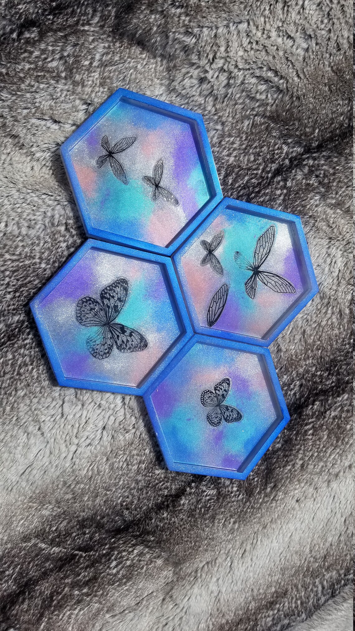 Beautiful butterfly coasters Resin Coasters Etsy