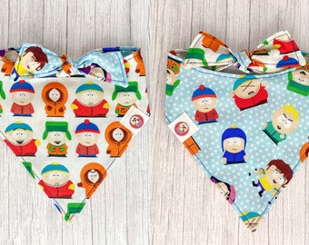 South Park Dog Bandana, South Park Bandana, TV Dog Bandana, Tie On Dog Bandana, Reversible Dog Bandana, Snap On Dog Bandana
