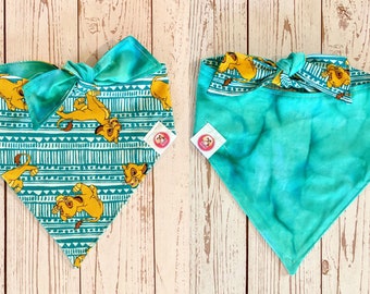 Lion King Dog Bandana, Lion King Bandana, Reversible Dog Bandana, Dog Bandana, Tie On Bandana, Reversible Pet Bandana, Dog Bandanas
