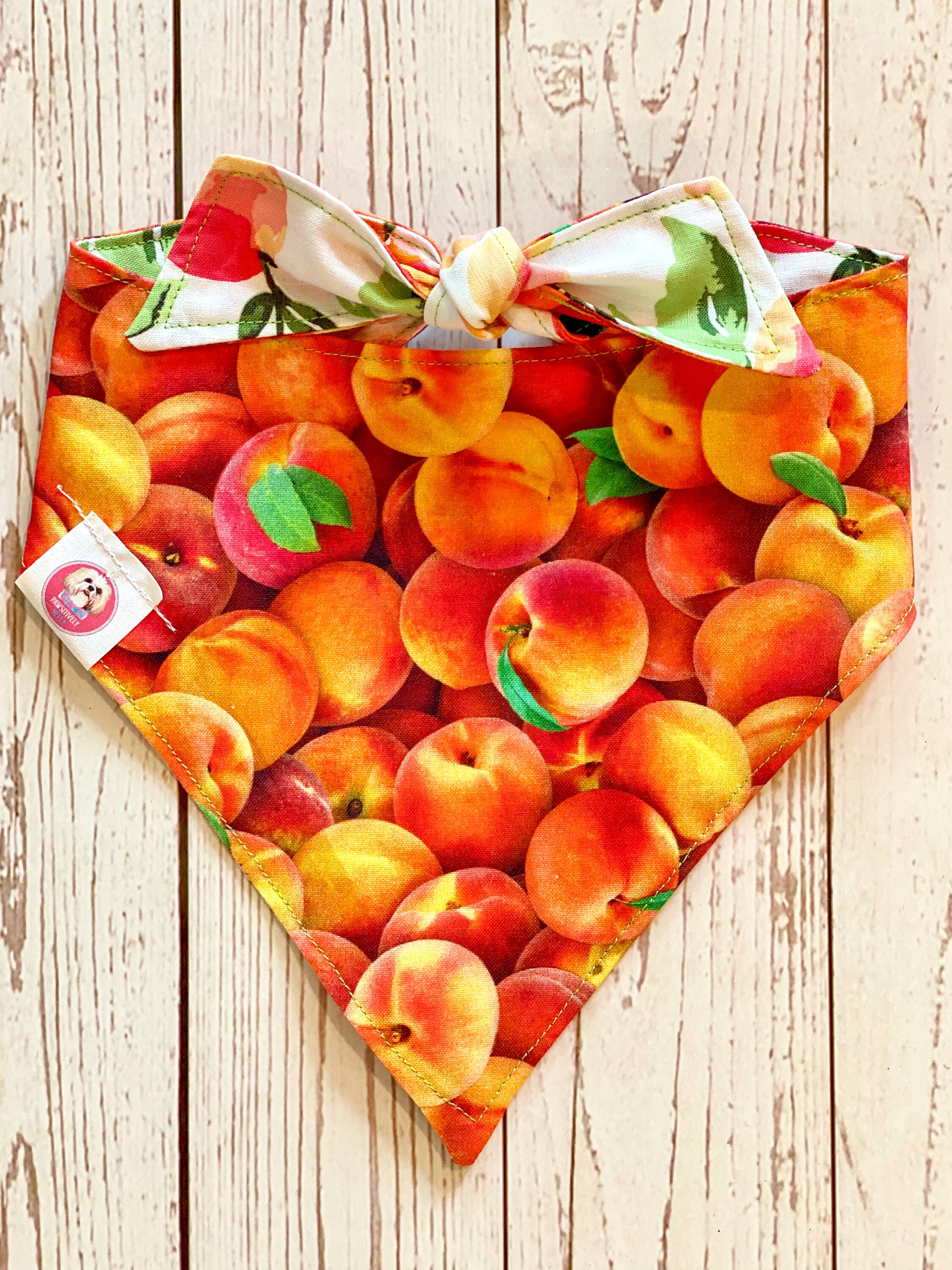 Pfirsich Hund Bandana Pfirsich Bandana Obst Hund Bandana Etsy