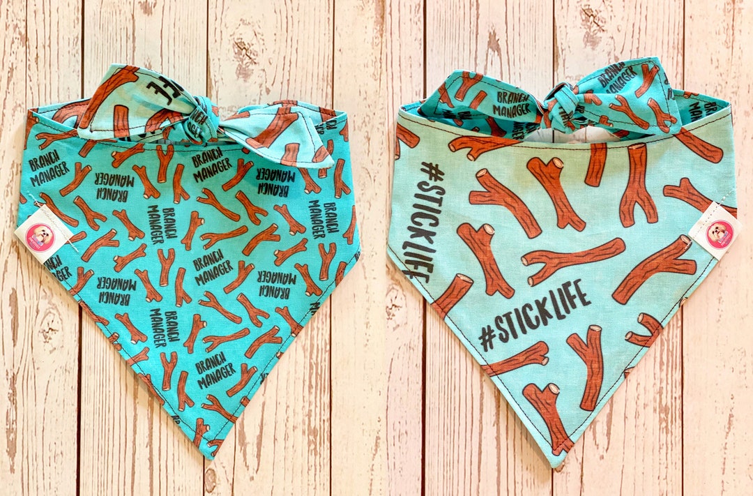Stick Dog Bandana Stick Bandana Branch Bandana Reversible Etsy