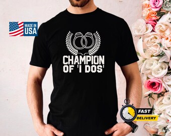 Regalo de oficiante: camiseta 'Campeón de I Dos', camisa de ministro de bodas, ropa oficial de oficiante - Regalo ideal para ministros de bodas