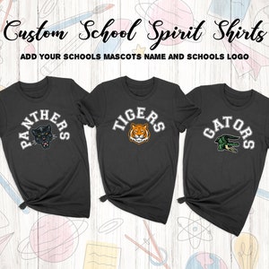 Custom School Spirit Shirts, Team Mascot Shirt, School Spirit Shirt, Teacher Shirt, Football Mom Shirt, Custom Game Day Shirt