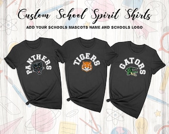 Custom School Spirit Shirts, Team Mascot Shirt, School Spirit Shirt, Teacher Shirt, Football Mom Shirt, Custom Game Day Shirt