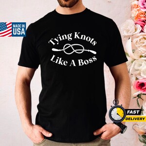 Officiant Gift: &#39;Tying knots like a boss&#39; T-Shirt, Wedding Minister Shirt, Official Officiant Apparel - Ideal Gift for Wedding Ministers