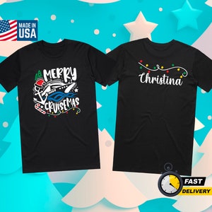 Merry Cruisemas T-Shirt, Customized Christmas Cruise Shirt - Personalized Tee for Family Holiday Vacation