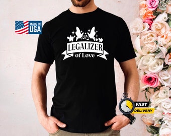 Regalo de oficiante: camiseta 'Legalizer Of Love', camisa de ministro de bodas, ropa oficial de oficiante - Regalo ideal para ministros de bodas