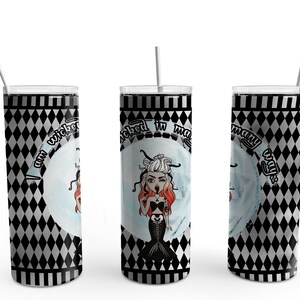 Wicked Mermaid 20 oz Skinny straight tumbler file for Sublimation