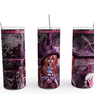 Gothic Pink 20 oz Skinny Straight Becher Datei zur Sublimation