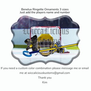 Customizable Benelux Ringette Digital File -YELLOW