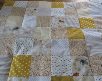 Baby blanket, crawling blanket, patchwork blanket