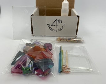 Glass Fusing Kit!  Suncatchers, Ornaments.  Supplies and professional fusing in our studio! Watch video!