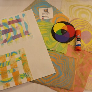 5 Crafts in 1 Kit Suminagashi Marbling Origami Bookbinding More Great gifts for adults and kids. Art Party Fun image 4