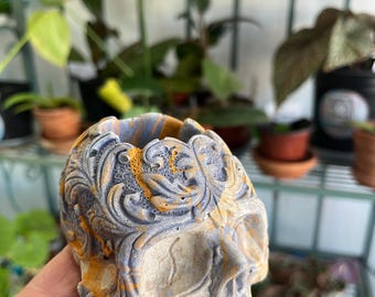 Vaso Da Fiori A Forma Di Teschio In Cemento – Decorazione 3D Per Piante Grasse, 5 Cm, Per Interni Ed Esterni, Regalo Originale - 6