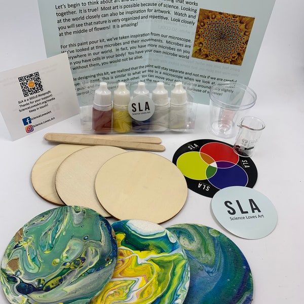 NOUVEAU Mini kit de coulée de peinture ** Recette de peinture personnalisée * Réalisez 4 décorations ! Idéal pour les fêtes, les cadeaux, la consolidation d'équipe. Sous-bocks, décorations, décorations pour fenêtres