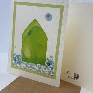 Encre botanique Green House - Carte de voeux, laissez le champ vide pour ajouter un message personnalisé - Merci, joyeux anniversaire, carte d'ami