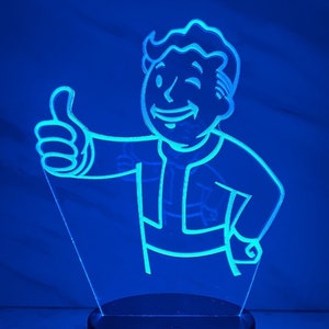 Vault Boy Logo 7 Color LED Lamp Night Light RGB Video Game