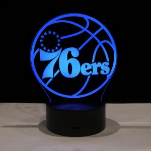 Philadelphia 76ers Sixers - 7 Color LED Lamp Night Light Basketball Souvenir Sports Memorabilia Birthday Christmas Gift Sale