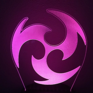 Electro Purple Element 7 Color LED Lamp Night Light Anime