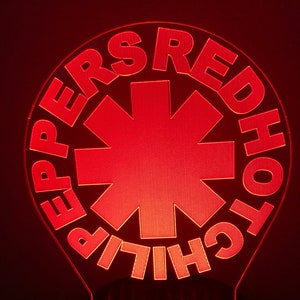 Red Hot Chili Peppers 7 Color LED Lamp Night Light Rock Band Souvenir Memorabilia Birthday Christmas Gift Sale