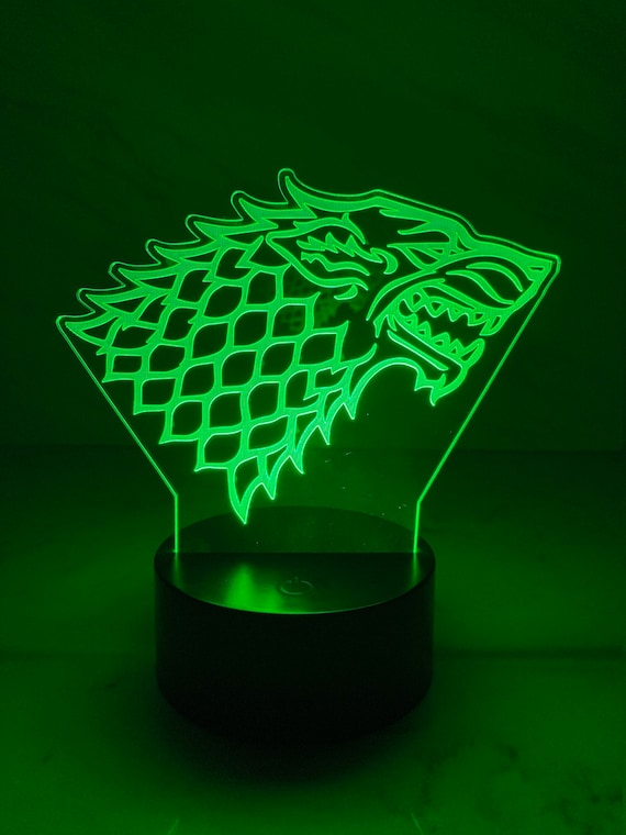 Stark Game of Thones Winter is Coming 7 Color LED - Etsy