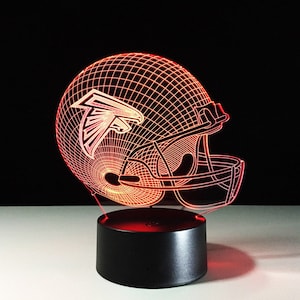 Atlanta Falcons 7 Color LED Lamp Night Light Football Souvenir Sports Memorabilia Birthday Christmas Gift Sale Matt Ryan Julio Jones Rise Up