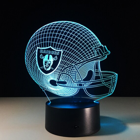 Oakland Raiders Las Vegas 7 Color LED Lamp Night Light Football