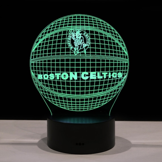 Boston Celtics 7 Color LED Lamp Night Light Basketball Etsy
