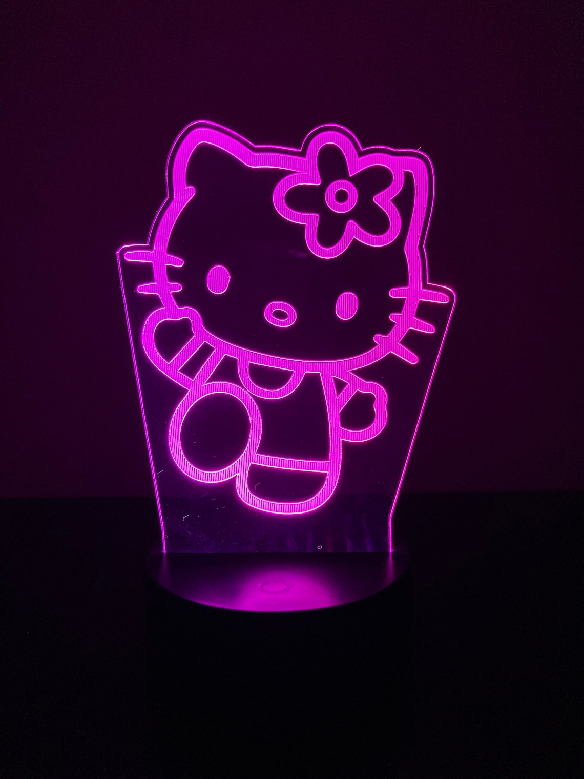 Hello Kitty Jumping 7 Color LED Lamp Night Light Kids Toy Etsy