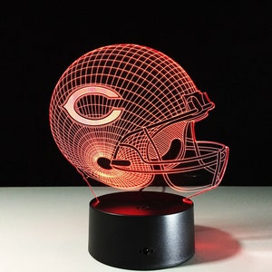 Chicago Bears - 7 Color LED Lamp Night Light Football Souvenir Sports Memorabilia Birthday Christmas Gift Sale