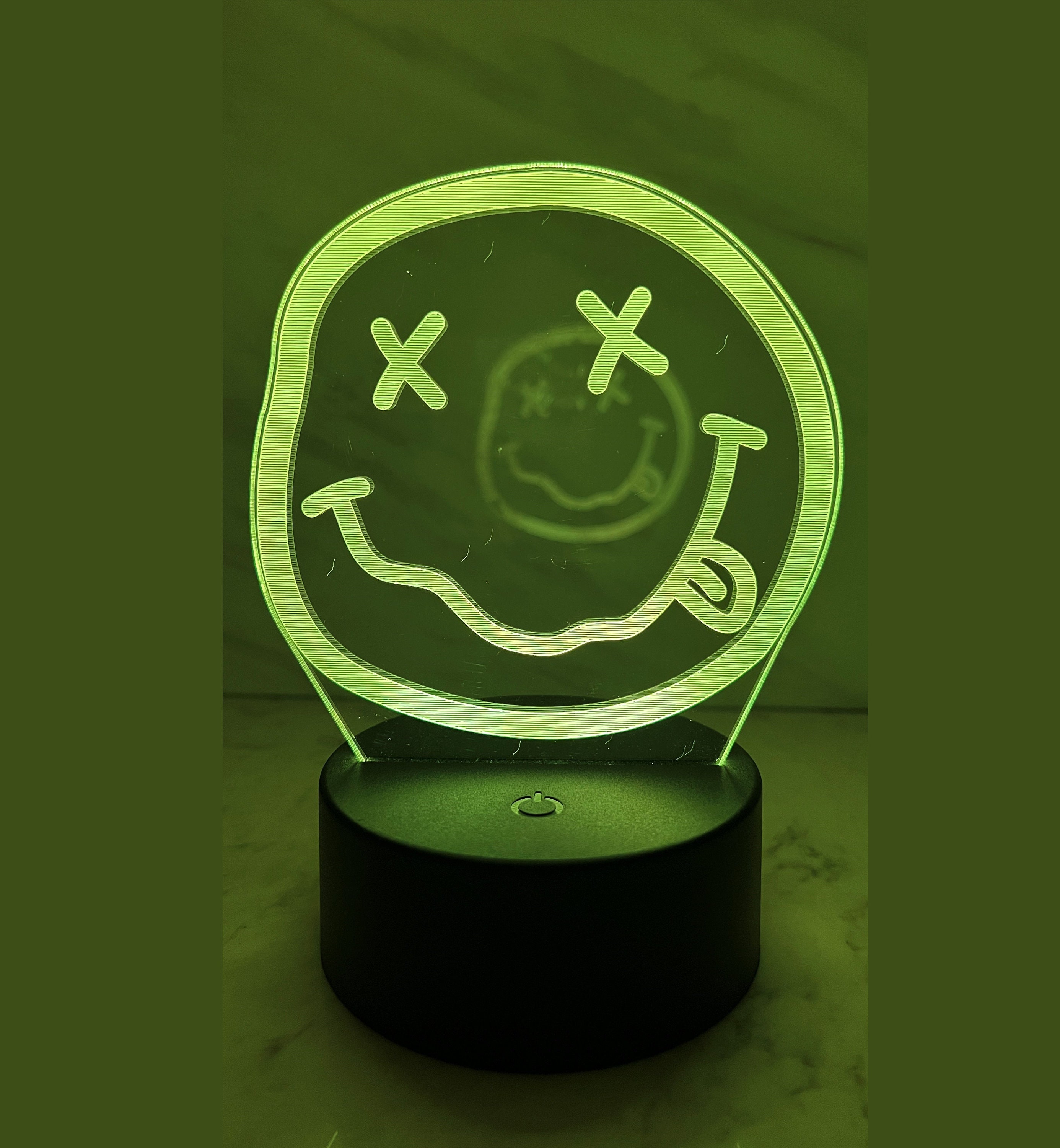 Nirvana Smiley Face Logo - 7 Color LED Lamp Night Light Rock
