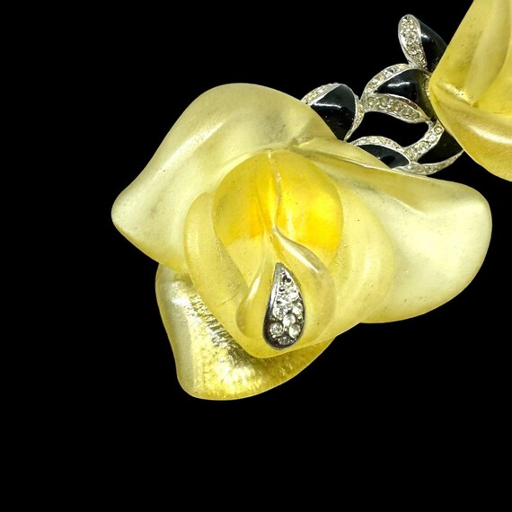 KENNETH Jay Lane Clear Lucite KJL Glows Glow ROSE… - image 2