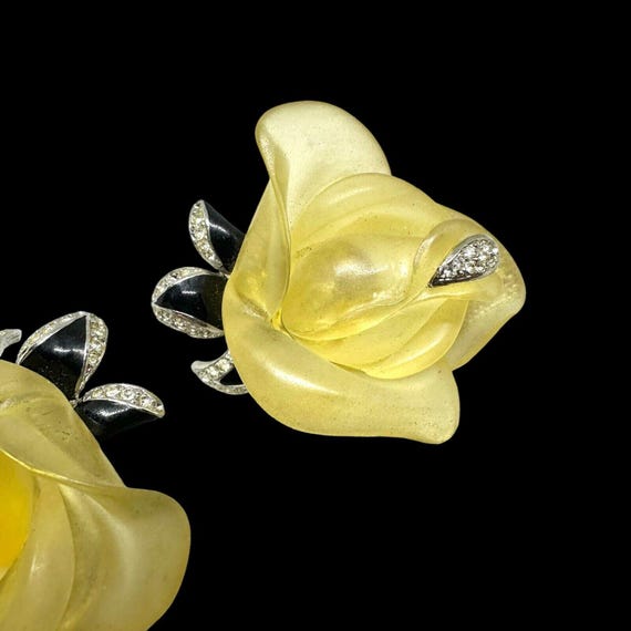 KENNETH Jay Lane Clear Lucite KJL Glows Glow ROSE… - image 3