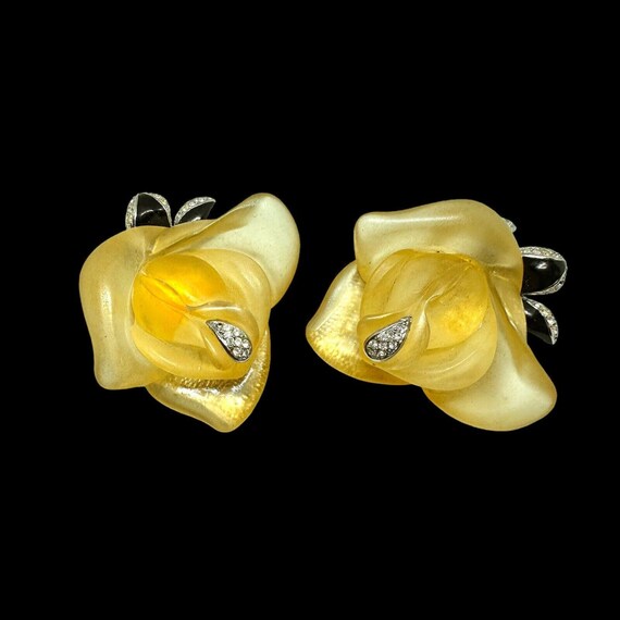 KENNETH Jay Lane Clear Lucite KJL Glows Glow ROSE… - image 4