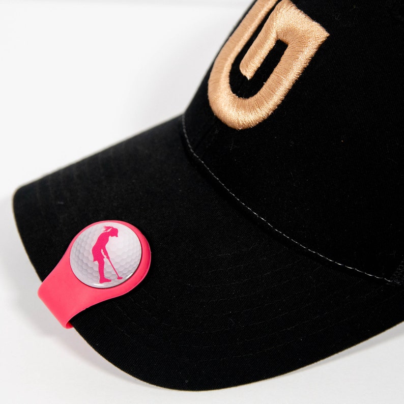 Silicone Golf Ball Marker Hat Clip Pink Lady Etsy