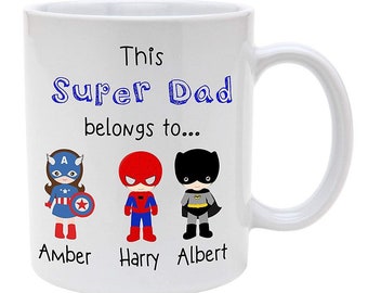 SUPER HERO COLOUR YOUR OWN MUG Kids Girls Drinking Cup Birthday Santa Gift Box