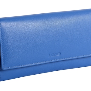 Cartera de mano con múltiples compartimentos para tarjetas de crédito de cuero para mujer SADDLER GRACE, en caja de regalo - EBLU