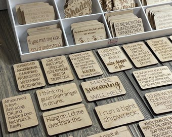 Snarky Wooden Fridge Magnets: Funny Sarcastic Gag Gift