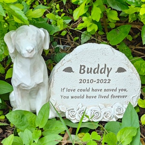 Custom Dog Angel Statue Memorial Stone Personalized Pet Dog Grave Marker Pet Dog Cemetery Headstone Dog Tombstone Pet Loss Gift for Dog
