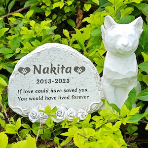 Custom Cat Angel Statue Memorial Stone Personalized Pet Cat Grave Marker Pet Cat Cemetery Headstone Cat Tombstone Pet Loss Gift for Cat