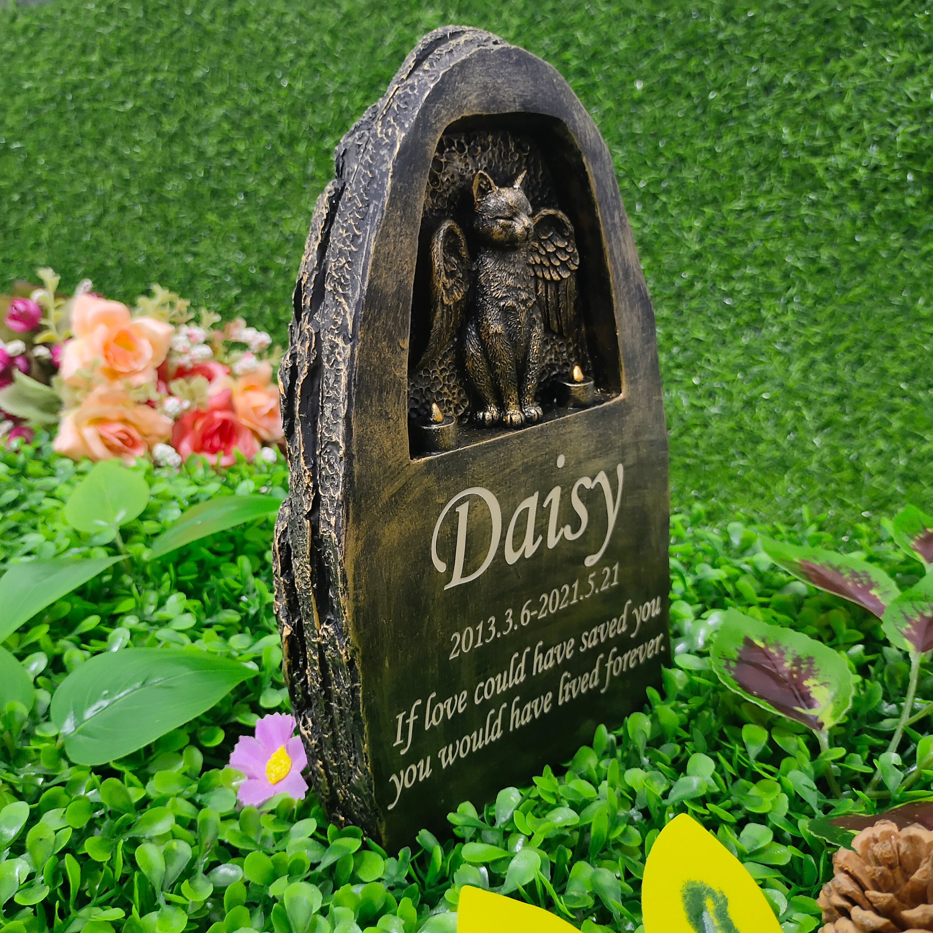 Custom Cat Memorial Stone Personalized Cat Grave Marker Etsy