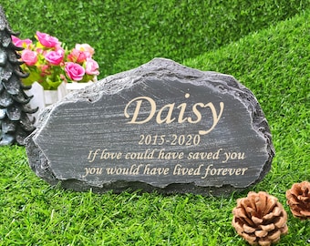 Aangepaste hond Memorial Stone gepersonaliseerde kat grafmarkering gegraveerd huisdier grafsteen aangepaste hond grafsteen huisdier verlies cadeau voor kat, hond, konijn