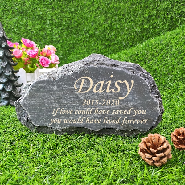 Custom Dog Memorial Stone Personalized Cat Grave Marker Engraved Pet Headstone Custom Dog Tombstone Pet Loss Gift for Cat, dog, rabbit