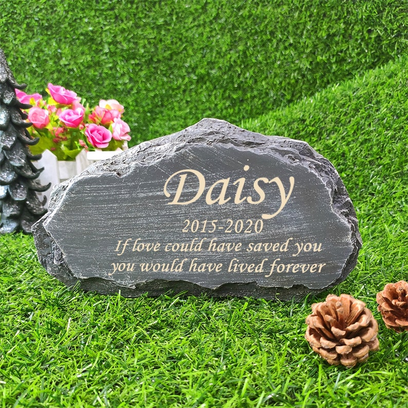 Custom Dog Memorial Stone Personalized Cat Grave Marker Engraved Pet Headstone Custom Dog Tombstone Pet Loss Gift for Cat, dog, rabbit 